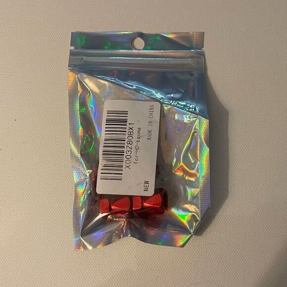 BMW Valve Stem Caps in Red Set of 4 NWT - Picture 4 of 4